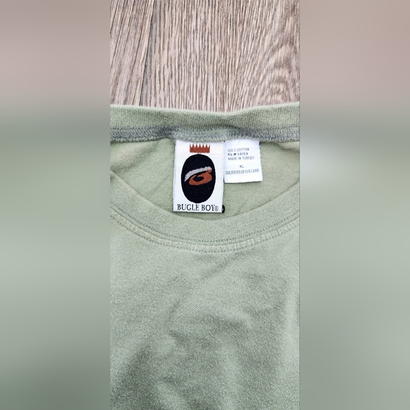 Vintage Bugle Boy Brand Olive Green Men's XL Short Sleeve T-Shirt - Picture 2 of 6
